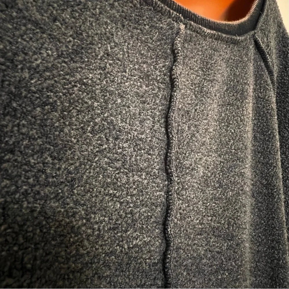 Free People Oversized  Black Heather Sweatshirt Grunge Goth Lounge Modern - Picture 7 of 11